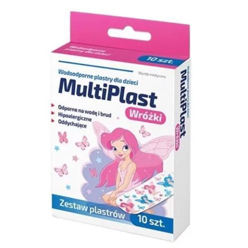 Miniaturka artykułu - MultiPlast Wodoodporne plastry dla dzieci Wróżki, 10szt. USZKODZONE TEKTUROWE OPAKOWANIE