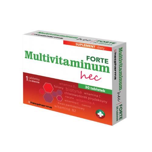 Miniaturka artykułu - Multivitaminum Forte Hec, 30 tabl.