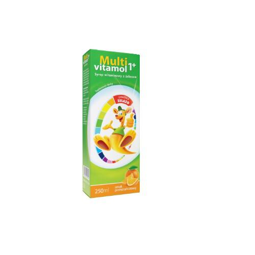 Miniaturka artykułu - MULTIVITAMOL 1+ Syrop z żelazem, 250 ml 