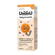 Zdjęcie produktu - UmmU M&oacute;zg & wzrOK 6+ płyn o smaku owoc&oacute;w leśnych, 150 ml