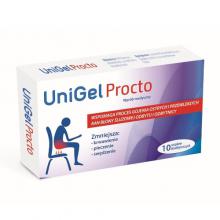 Zdjęcie produktu - UniGel Procto - czopki przyśpieszające gojenie ran odbytu, hemoroid&oacute;w, 10 czopk&oacute;w