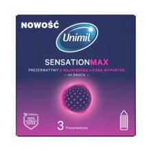 Zdjęcie produktu - UNIMIL SENSATION MAX Prezerwatywy lateksowe z wypustkami, 3szt.