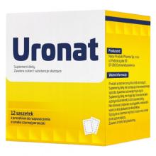 Zdjęcie produktu - Uronat zawiera D-mannozę i żurawinę o smaku czarnej porzeczki, 12 sasz.