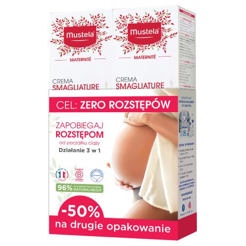 Miniaturka artykułu - MUSTELA MATERNITE Krem na rozstępy 3w1, 2x250ml USZKODZONE TEKTUROWE OPAKOWANIE