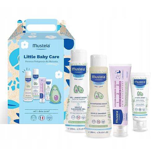 Miniaturka artykułu - MUSTELA Zestaw Little Baby Care Pierwsza Pielęgnacja dla Maluszka (Żel do mycia, 200 ml + Szampon, 200 ml + Krem do twarzy, 40 ml + Krem do przewijania, 50 ml)