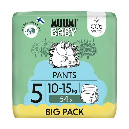 Miniaturka artykułu - Muumi Baby Pants Pieluchomajtki 5 (10-15 kg), 54 szt.