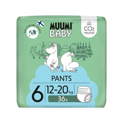 Miniaturka artykułu -  MUUMI Baby Pieluchomajtki Walkers rozmiar 6 (12-20 kg), 36 sztuk