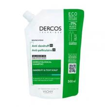 Vichy Dercos DS Szampon przeciwłupieżowy do włos&oacute;w normalnych i tłustych Refill, 500 ml