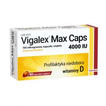 Zdjęcie produktu - Vigalex Max Caps 4000, 60 kapsułek - profilaktyka niedoboru witaminy D