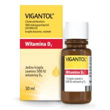Zdjęcie produktu - Vigantol krople 500 &micro;g (20 000 IU), 30 ml - Lek uzupełniający niedobory witaminy D