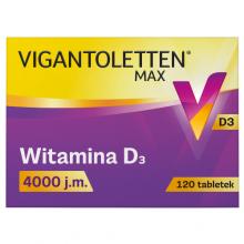 Zdjęcie produktu -  Vigantoletten Max 4000 j.m., 120 tabl. - suplement diety z witaminą D3