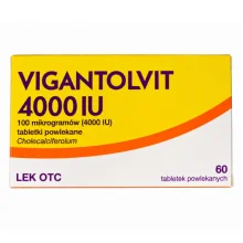 Zdjęcie produktu - Vigantolvit 4000 IU 100 mikrogram&oacute;w (4000 IU), 60 tabletek powlekanych