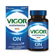 Zdjęcie produktu - VIGOR multiwitamina ON zestaw witamin i minerałów z ashwagandhą, 60tabl.