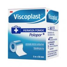 Zdjęcie produktu - VISCOPLAST POLOPOR Przylepiec wł&oacute;kninowy 5m x 50mm, 1 sztuka