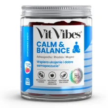 Zdjęcie produktu - Vit Vibes Calm & Balance żelki smak malinowy, 60 szt.