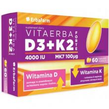 Zdjęcie produktu - VitaErba D3 + K2 Forte 4000 IU, 60 kaps.