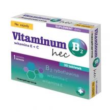 Zdjęcie produktu - Vitaminum B2 HEC na zajady - 30 tabletek KR&Oacute;TKA DATA 31.07.2026
