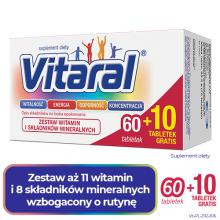 Zdjęcie produktu - Vitaral, 70 tabletek (60+10)