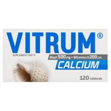 Zdjęcie produktu - Vitrum Calcium Wapń 500mg + Witamina D 200j.m., 120tabl.