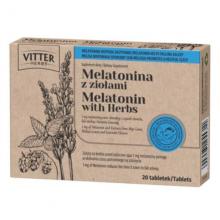 Zdjęcie produktu - VITTER HERBS Melatonina z ziołami, 20tabl.