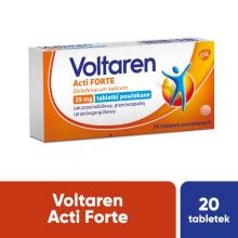 Zdjęcie produktu - VOLTAREN ACTI FORTE 25 mg, 20 tabletek USZKODZONE TEKTUROWE OPAKOWANIE