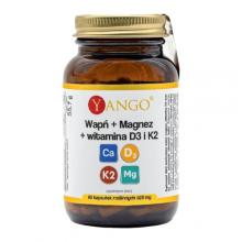 Zdjęcie produktu - Yango Wapń + Magnez + witamina D3 i K2, 60 kaps.