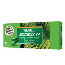 Zdjęcie produktu - Węgiel leczniczy VP 200mg, 20kaps.