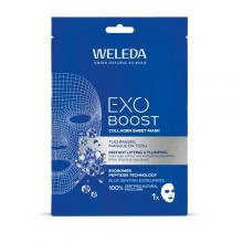 Zdjęcie produktu - Weleda Wxo Boost Kolagenowa maseczka w płachcie z goryczką letnią i szarotką alpejską, 1 szt.