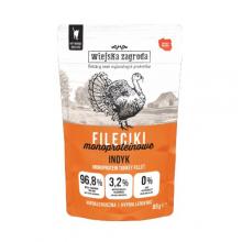 Zdjęcie produktu - Wiejska Zagroda Karma mokra dla kota Fileciki Indyk (dorosły), 85 g