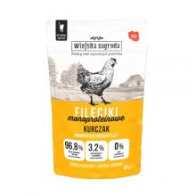 Zdjęcie produktu - Wiejska Zagroda Karma mokra dla kota Fileciki Kurczak (dorosły), 85 g