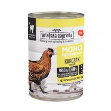 Zdjęcie produktu - Wiejska Zagroda Karma mokra dla kota Monobiałkowa Kurczak (dorosły), 400 g