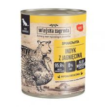 Zdjęcie produktu - Wiejska Zagroda Karma mokra dla psa Indyk z jagnięciną (dorosły), 800 g USZKODZONE/WGNIECENIE W PUSZCE