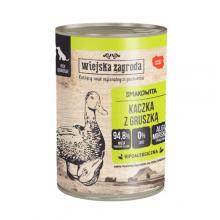 Zdjęcie produktu - Wiejska Zagroda Karma mokra dla psa Kaczka z gruszką (dorosły), 400 g