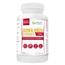 Zdjęcie produktu - Wish Pharmaceutical Dzika r&oacute;ża Extract 750 mg Naturalna witamina C, 120 kaps.