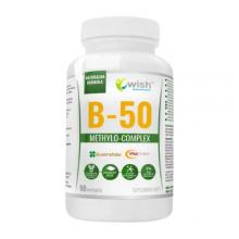 Zdjęcie produktu - Wish Pharmaceutical Witamina B-50 Complex Witaminy Z Grupy B, 90 kaps.