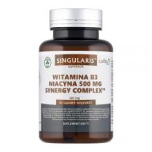 Zdjęcie produktu - Singularis Superior Witamina B3 Niacyna 500 mg Synergy Complex, 60 kaps.