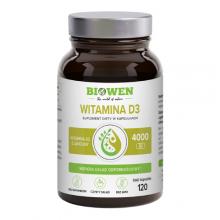 Zdjęcie produktu - Biowen Witamina D3 z lanoliny, 120 kaps.