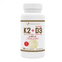 Zdjęcie produktu - Progress Labs K2 200 mcg + D3 100 mcg 4000 IU in oil MCT, 120 kaps.