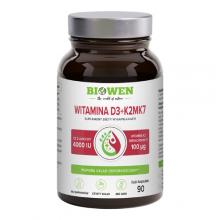 Zdjęcie produktu - Biowen Witamina D3+K2MK7, 90 kaps.