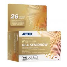 Zdjęcie produktu - Apteo Witaminy dla senior&oacute;w z żeń-szeniem i luteiną, 100 tabl.