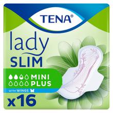 Wkładki anatomiczne TENA Lady Slim Mini Plus Wings,16szt.