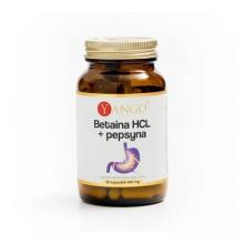 Zdjęcie produktu - YANGO Betaina HCL + Pepsyna, 90 kaps. KR&Oacute;TKA DATA 31.07.2026