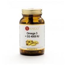 Zdjęcie produktu - YANGO Omega 3 + Witamina D3 4000 IU, 60 kapsułek