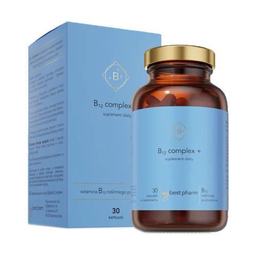 Miniaturka artykułu - MyBestPharm B12 complex +, 30kaps. KR&Oacute;TKA DATA 30.09.2026