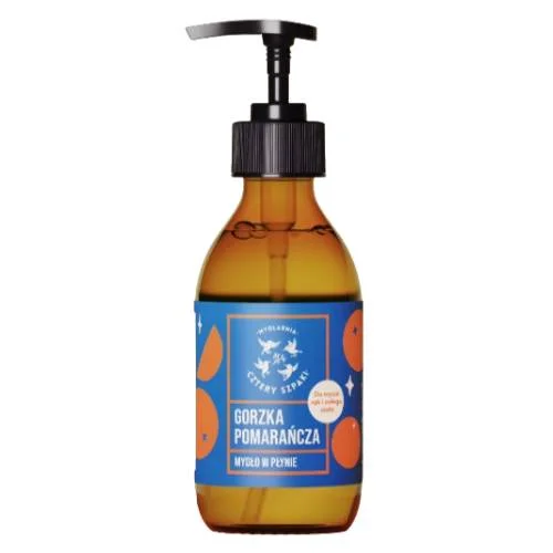 Miniaturka artykułu - Cztery Szpaki (4szpaki) Mydło w płynie Gorzka pomarańcza, 300 ml&nbsp;