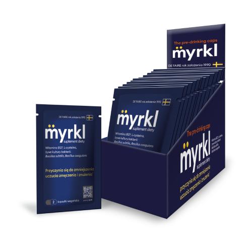 Miniaturka artykułu - MYRKL Suplement diety przyczyniający się do zmniejszenia uczucia zmęczenia i znużenia, 2 kapsułki wegańskie
