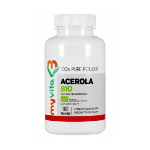 Miniaturka artykułu - MyVita Acerola BIO Naturalna witamina C, 100g