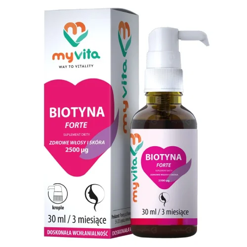 Miniaturka artykułu - MyVita Biotyna Forte, 30 ml