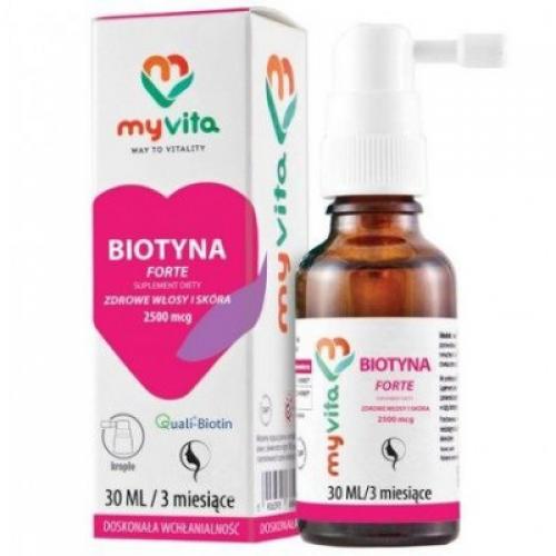 Miniaturka artykułu - MyVita Biotyna Forte - 30ml BRAK TEKTUROWEGO OPAKOWANIA 
