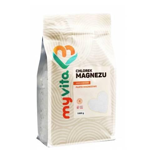 Miniaturka artykułu - MYVITA Chlorek magnezu sześciowodny Płatki, 1000 g